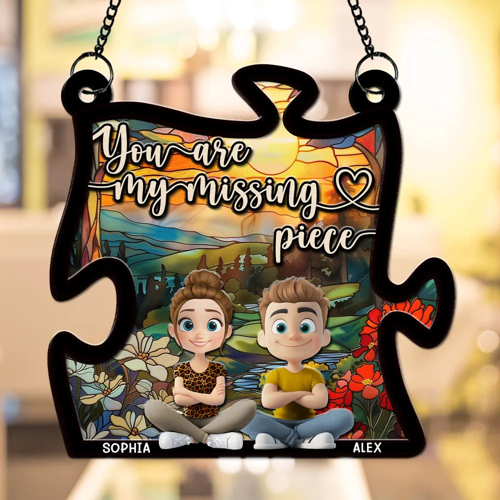 You Are My Missing Piece β Personalized Wood and Acrylic Puzzle Ornament, Romantic Gift for Couple or Lover