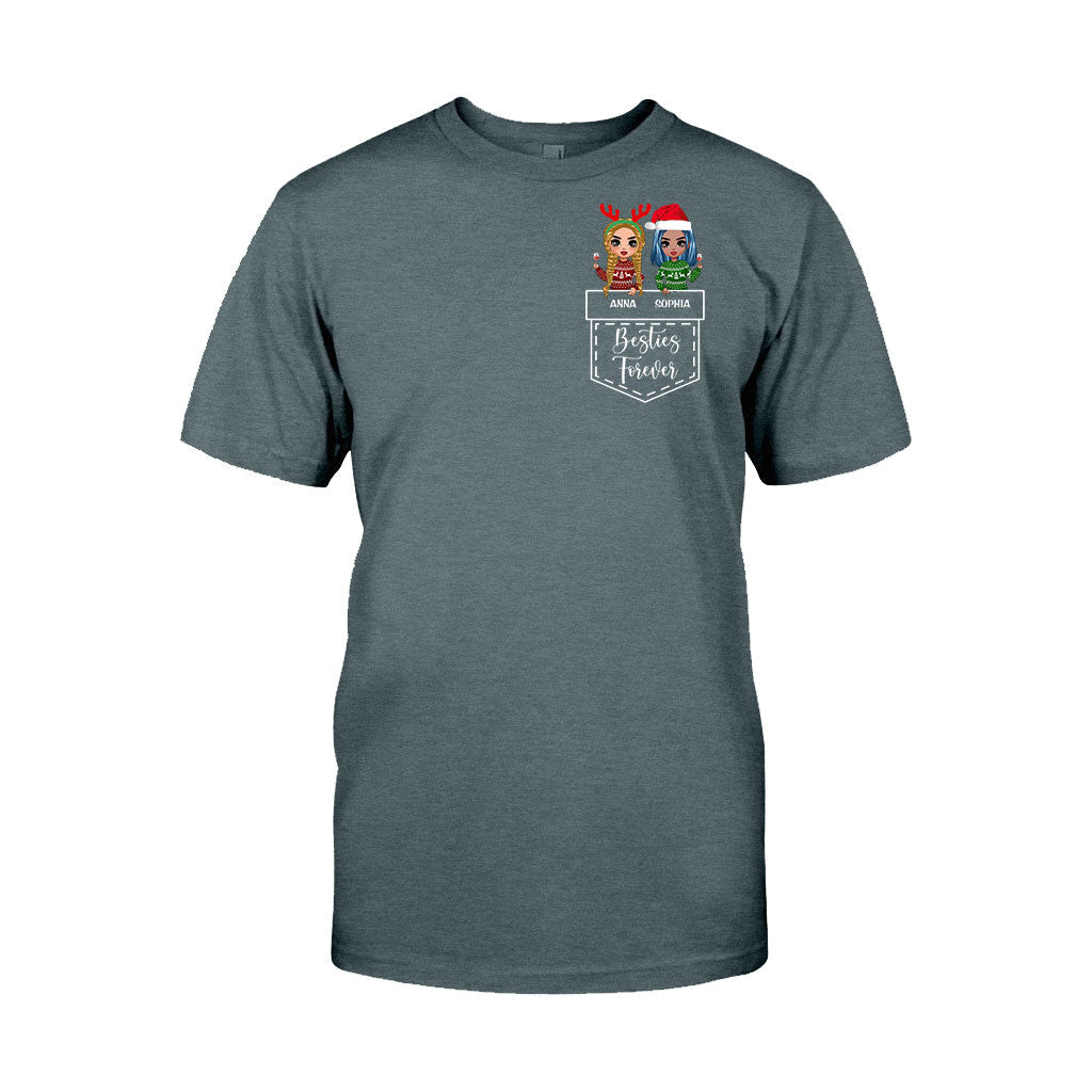 Bestie Forever - Personalized Christmas T-shirt and Hoodie