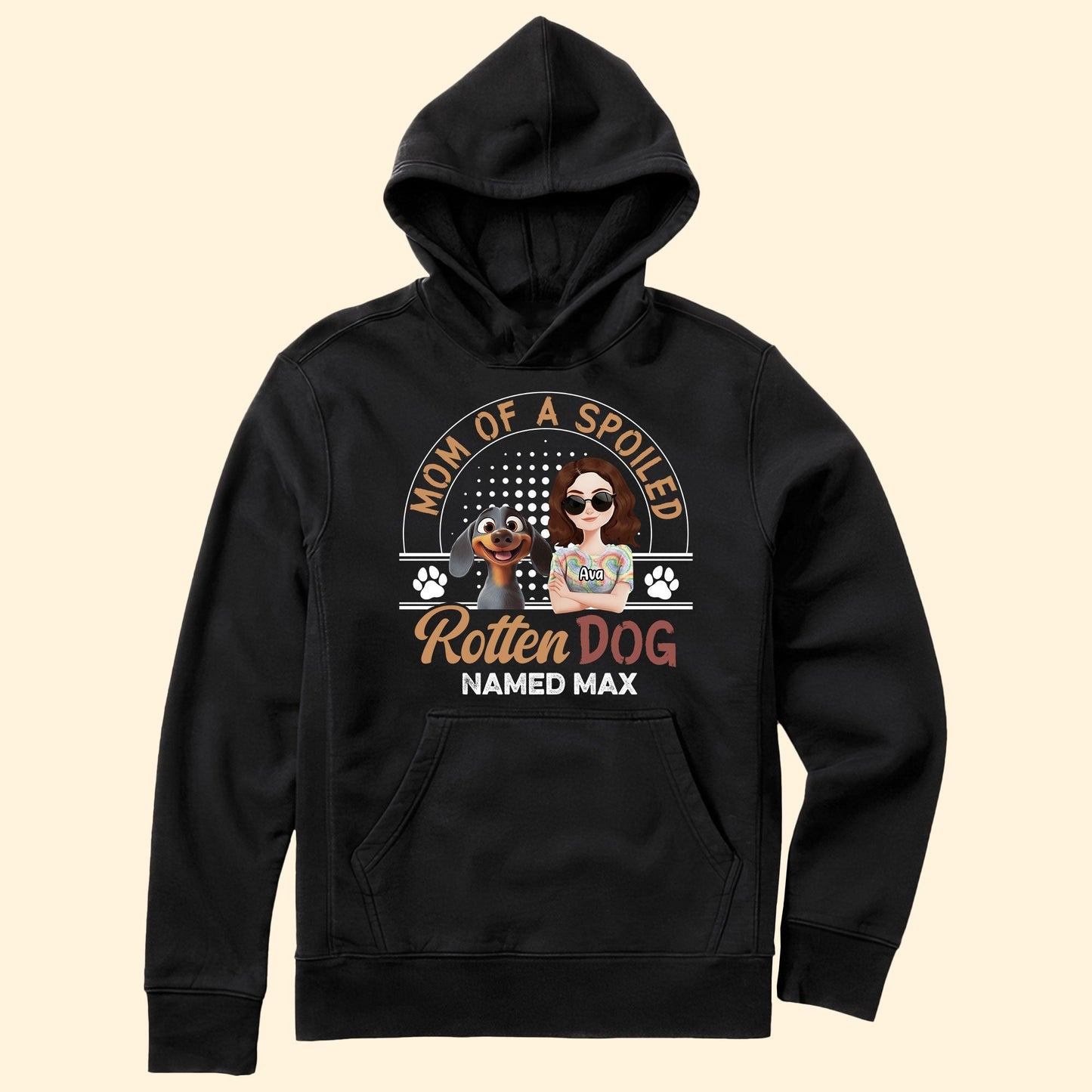 Mom of a Spoiled Dog T-Shirt - Personalized Classic Tee with Custom Name, Perfect Gift for Dog Lovers