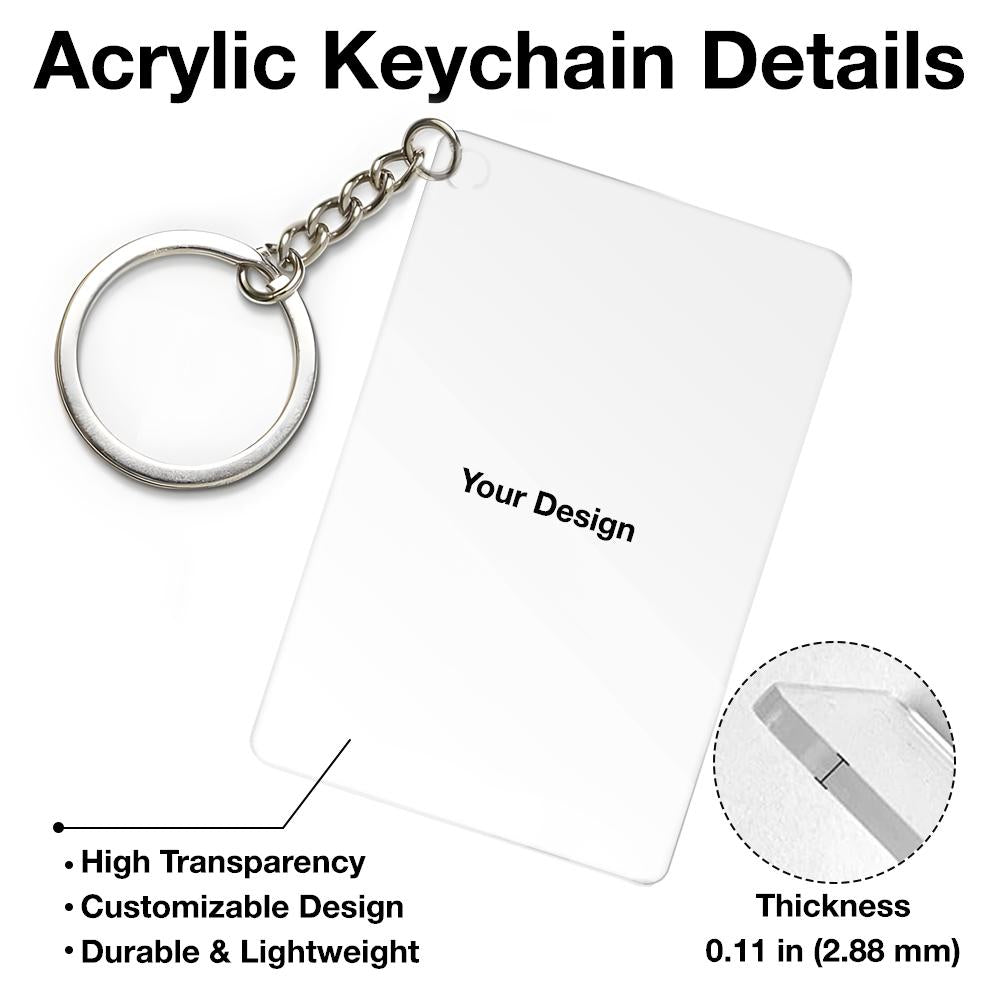 Personalized Couple Acrylic Keychain - Romantic LOVE Design for Special Gifts