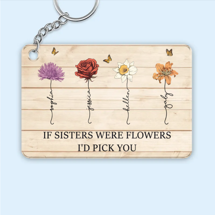 If Friends Were Flowers I'd Pick You - Personalized Jewelry Dish or Plaque or Poster or Ornament or Keychain