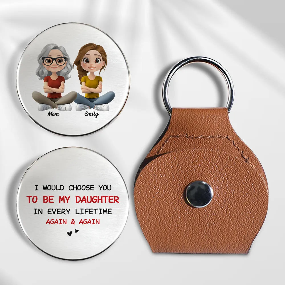 Father-to-Daughter Keychain with Sentimental Quote 'To Be My Daughter'