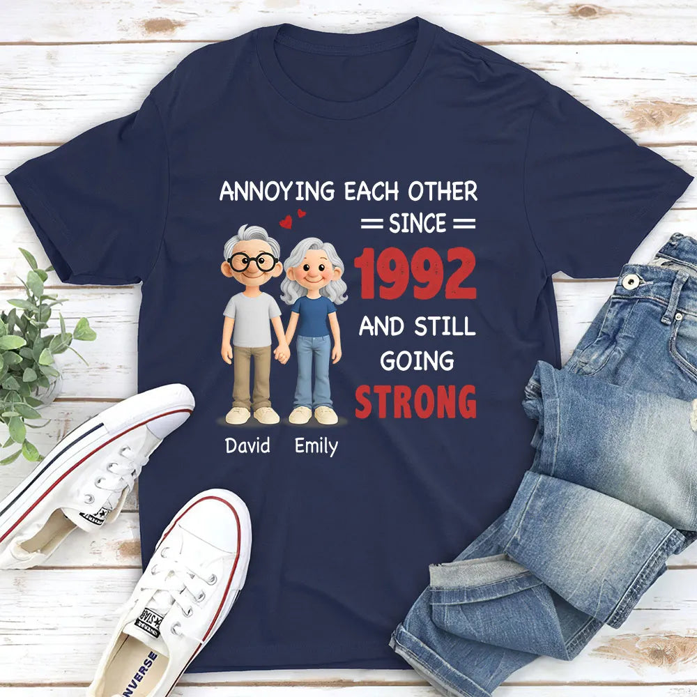 “Annoying Each Other Since 1992” Retro Couple Tee – Funny Anniversary Gift