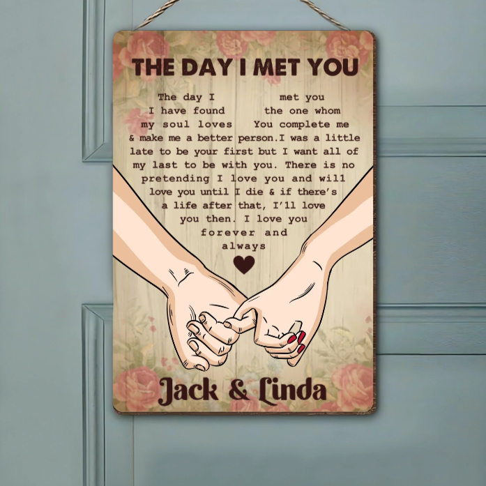 Couple Holding Hands Custom Vertical Poster – "Forever Love" Perfect Romantic Holiday Gift