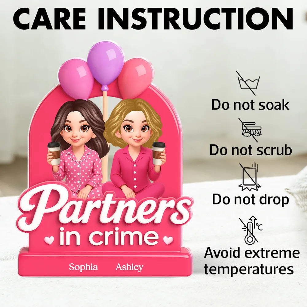 Pink Acrylic Block Plaque for Best Friends Gift