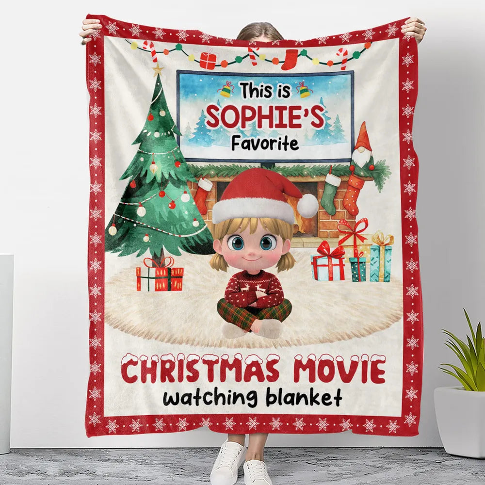 Personalized Christmas Blanket with Custom Name & Character β Unique Holiday Gift for Kids