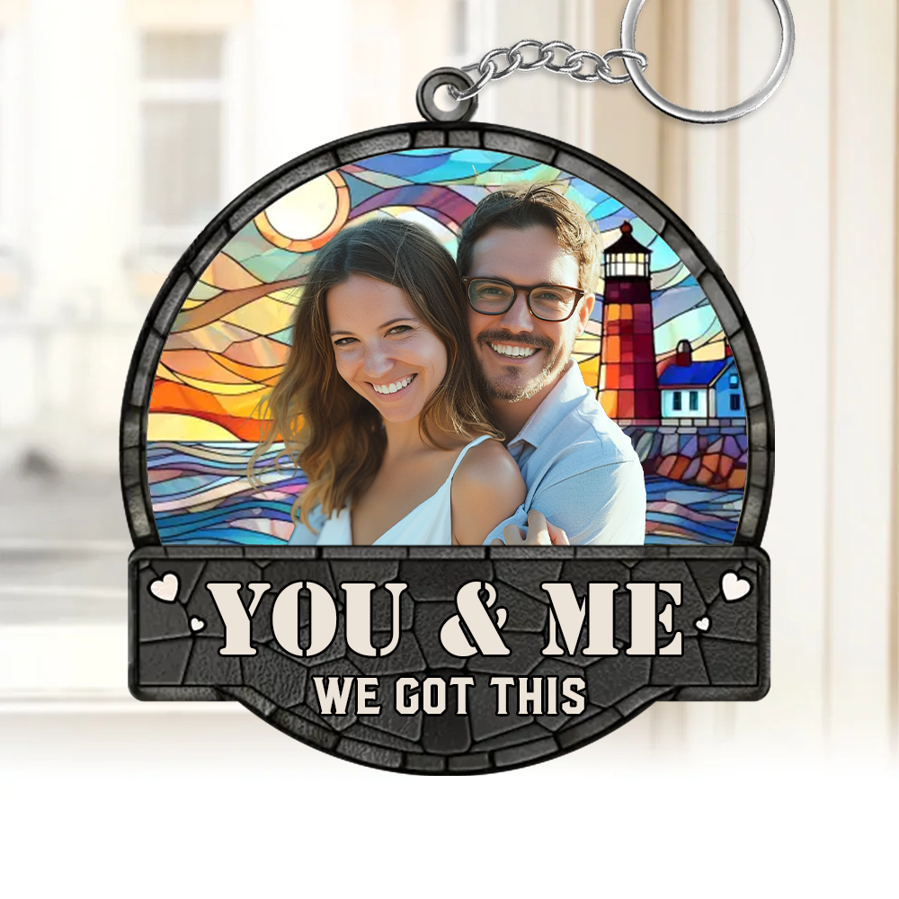 Custom Couple Suncatcher - Personalized Anniversary Ornament Gift