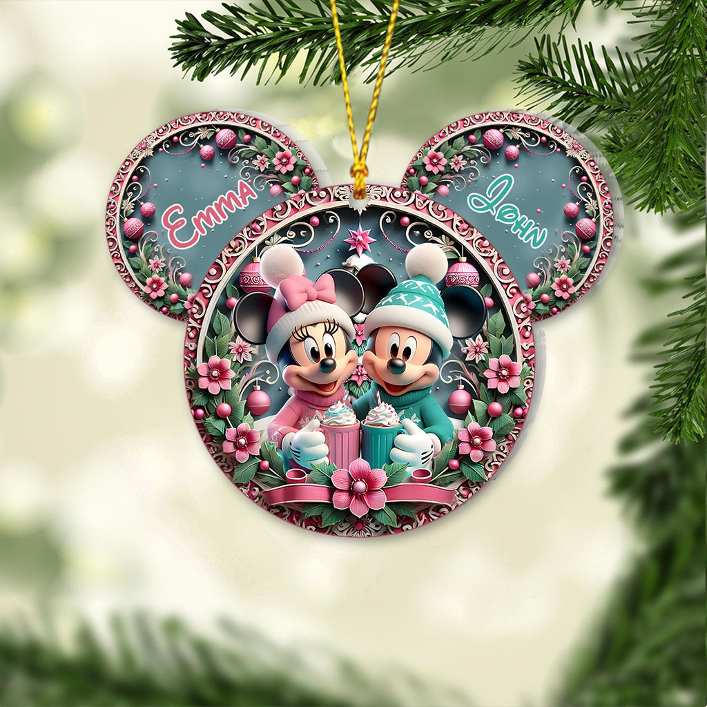 Christmas Mouse Couple - Personalized Mouse Ornament