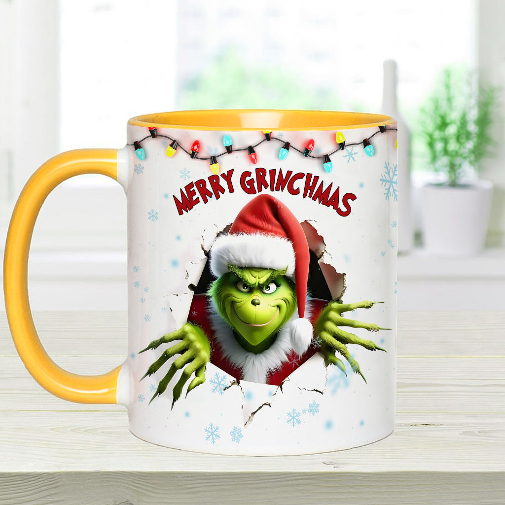 Merry Grinchmas - Personalized Stole Christmas Accent Mug