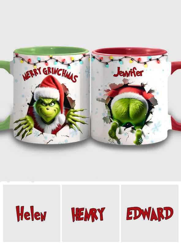 Merry Grinchmas - Personalized Stole Christmas Accent Mug