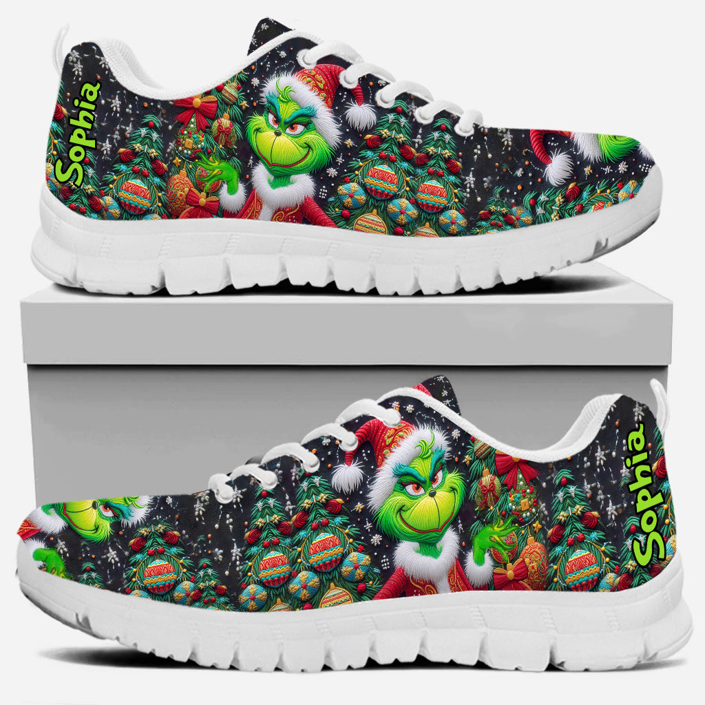 Merry Grinchmas - Personalized Stole Christmas Sneakers