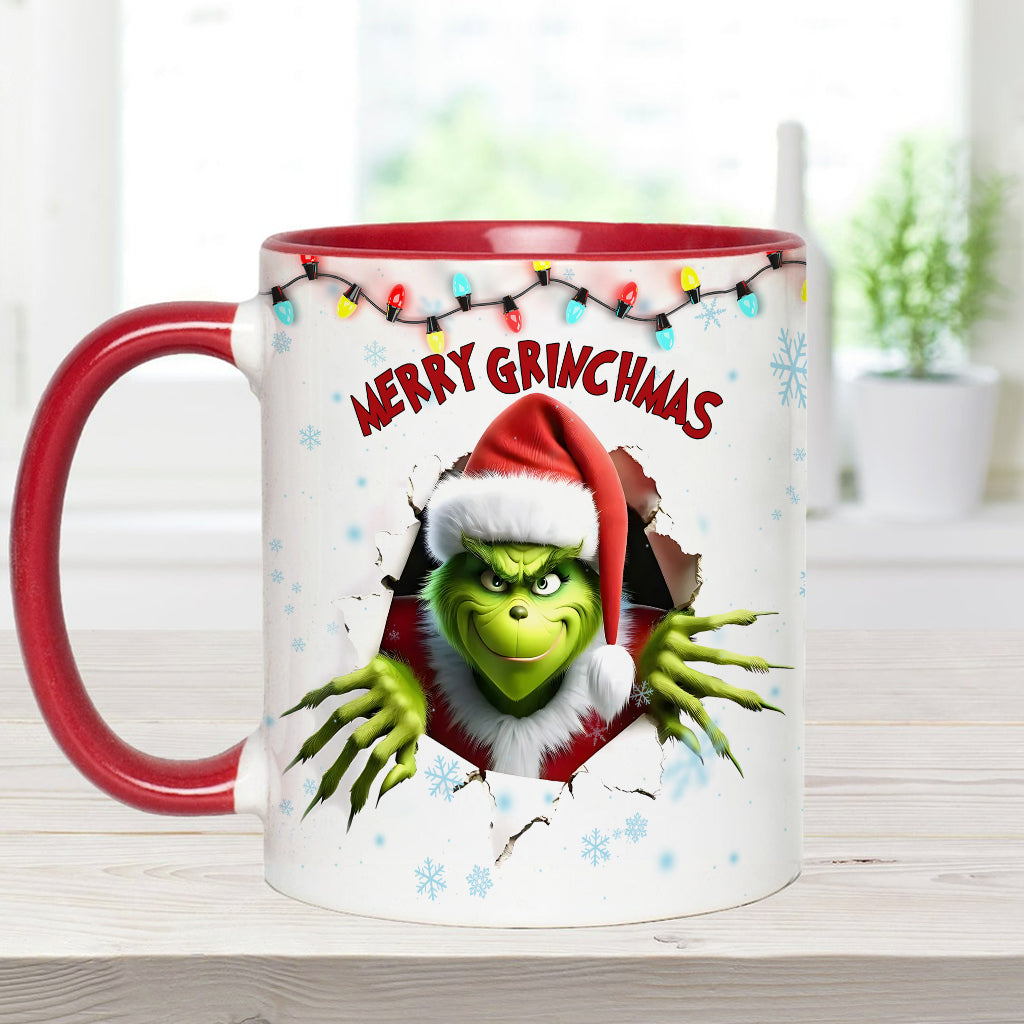 Merry Grinchmas - Personalized Stole Christmas Accent Mug