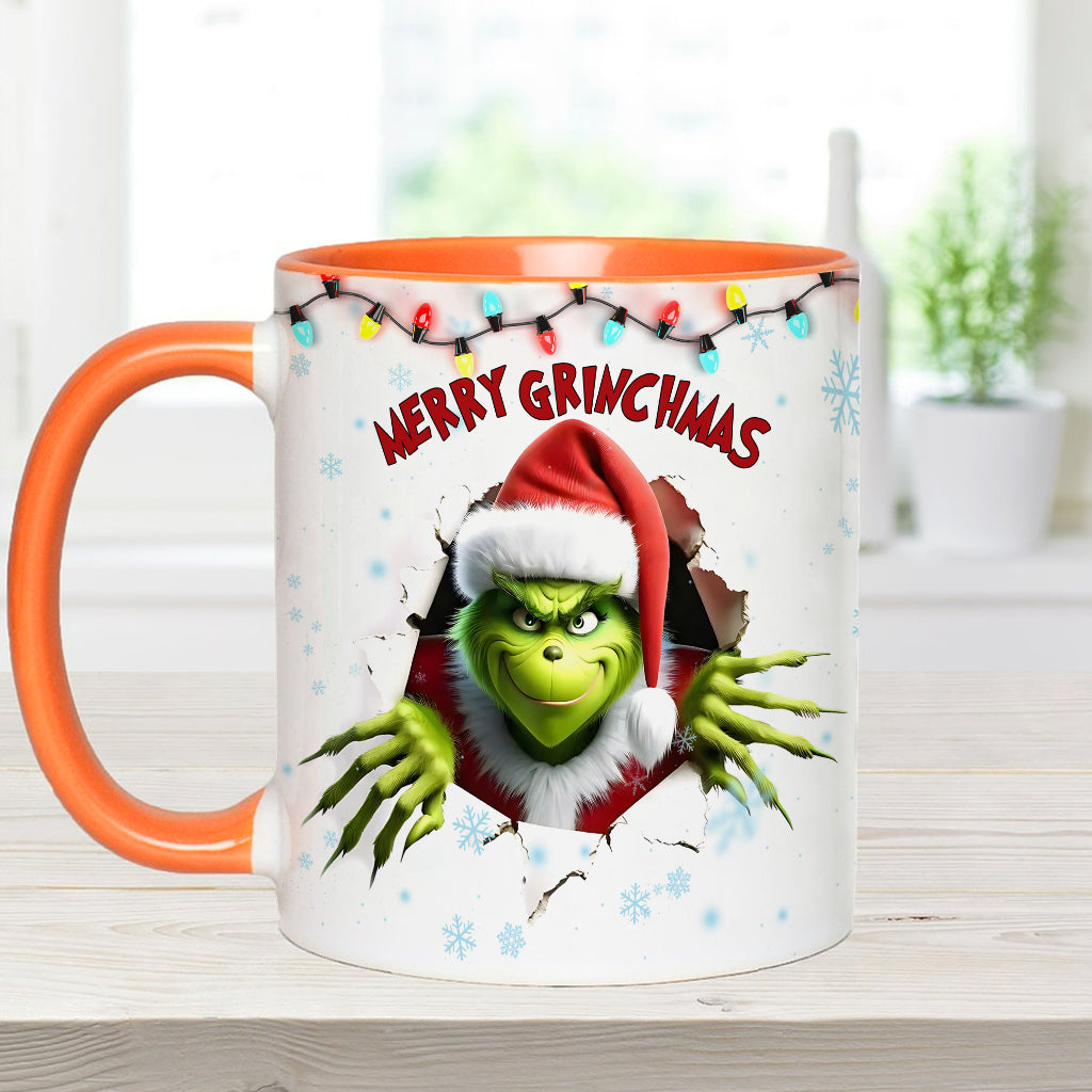Merry Grinchmas - Personalized Stole Christmas Accent Mug