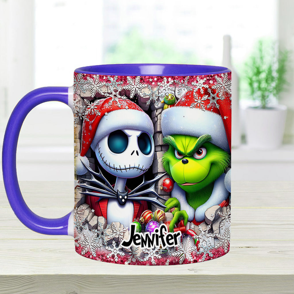 Merry Christmas - Personalized Nightmare Accent Mug