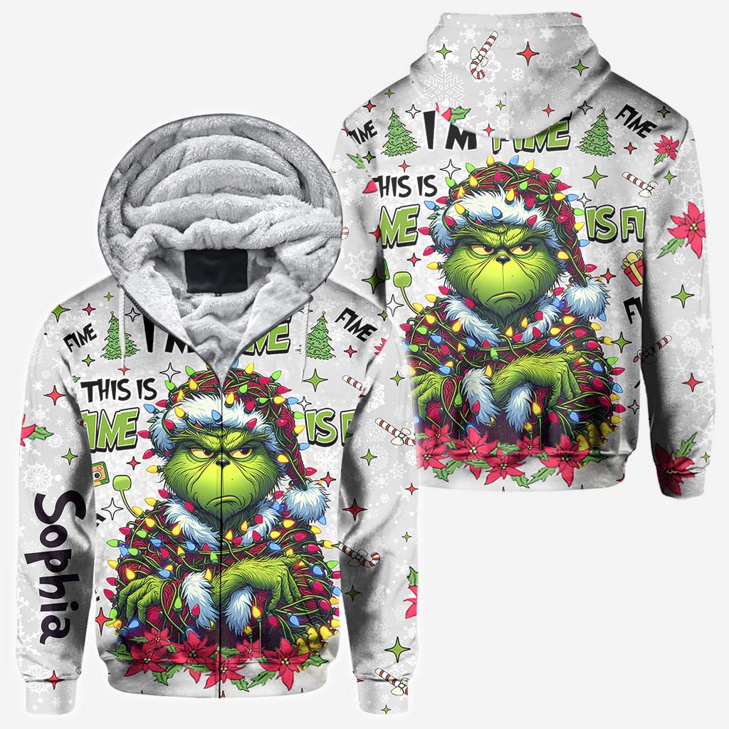 It's Fine I'm Fine - Personalized Stole Christmas All Over Shirt