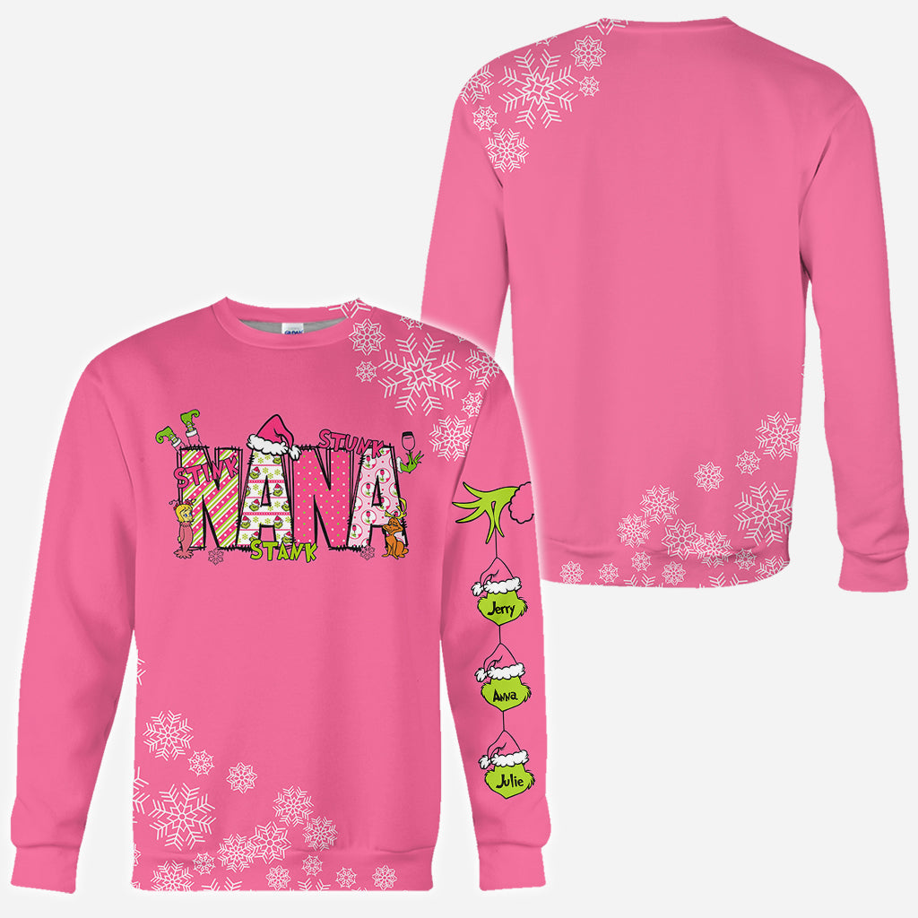 Grinchy Grandma - Personalized Stole Christmas All Over Shirt