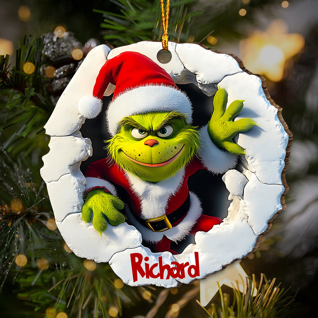 Stole Green Jeep - Personalized Stole Christmas Ornament