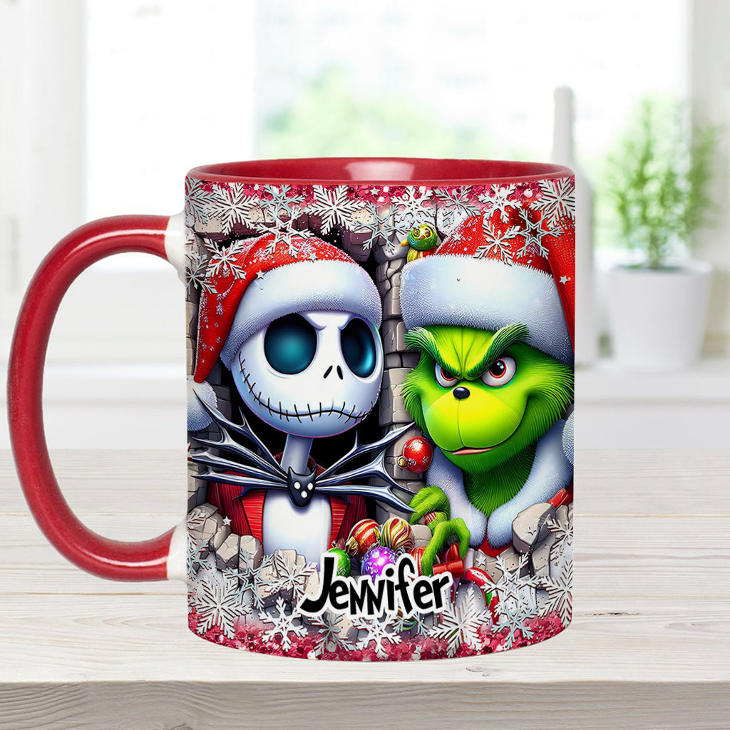 Merry Christmas - Personalized Nightmare Accent Mug