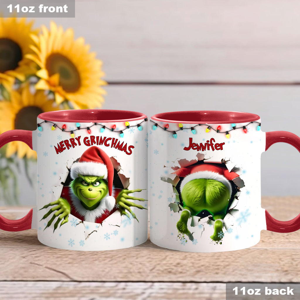 Merry Grinchmas - Personalized Stole Christmas Accent Mug