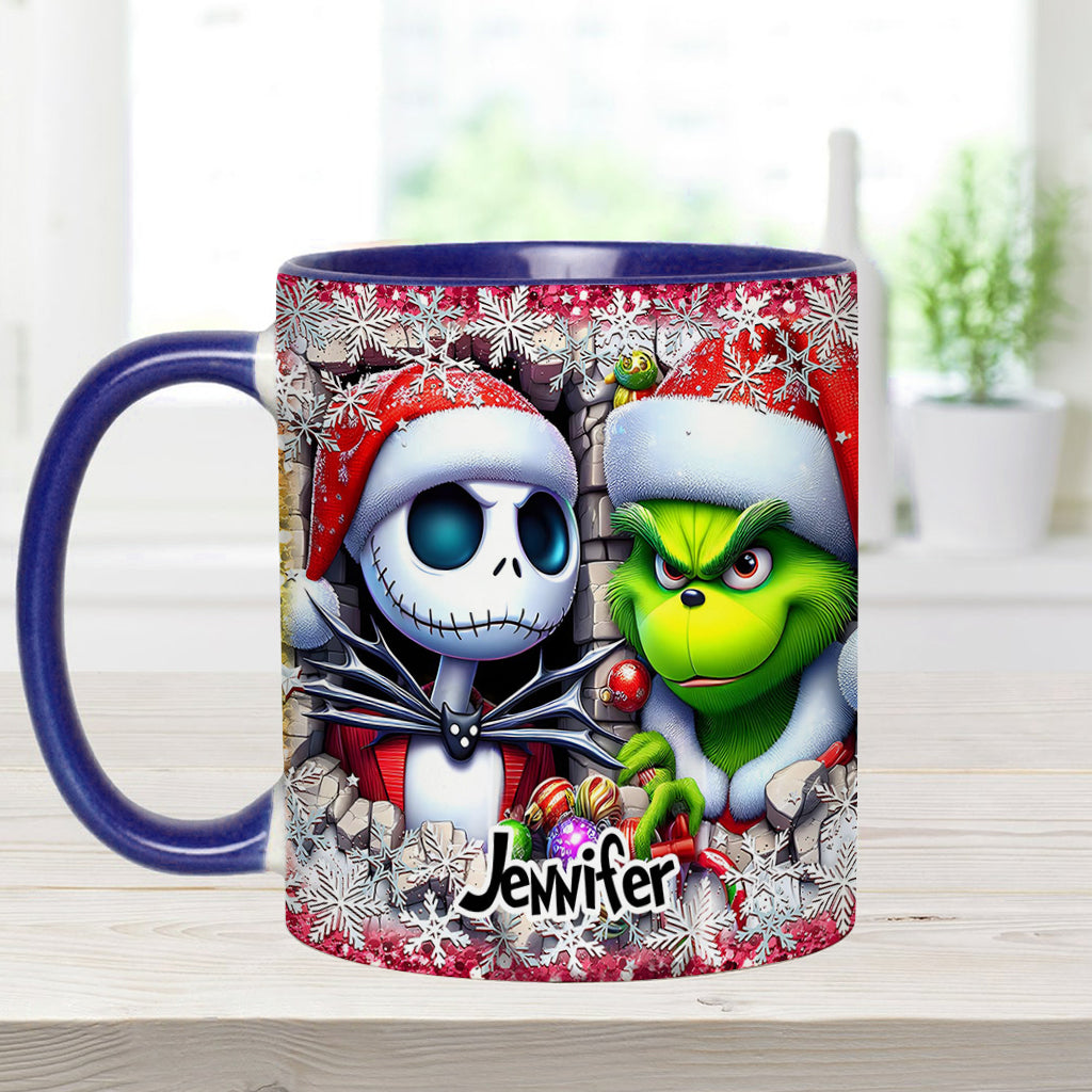 Merry Christmas - Personalized Nightmare Accent Mug