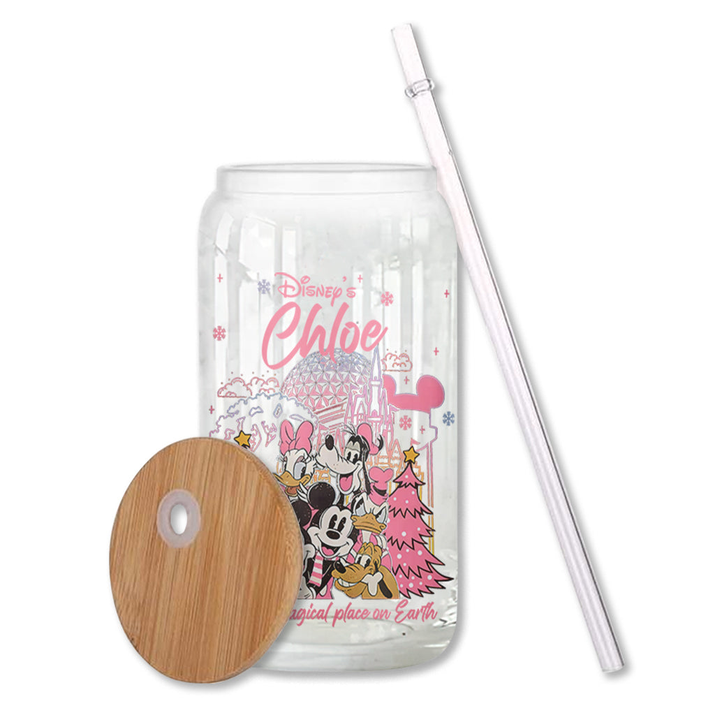 Christmas Disneyland - Personalized Mouse Can Glass