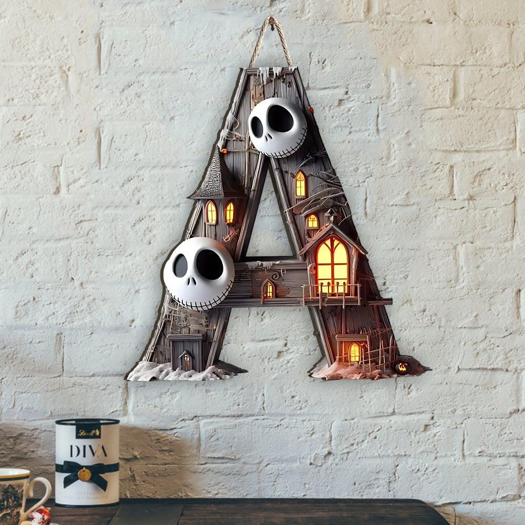 Nightmare Before Christmas - Personalized Nightmare Custom Shaped Wood Sign