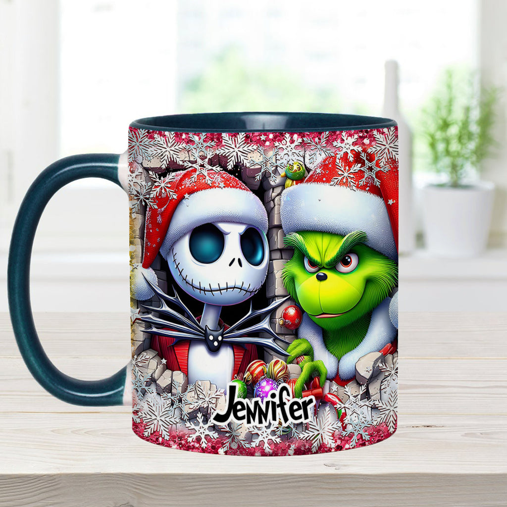 Merry Christmas - Personalized Nightmare Accent Mug