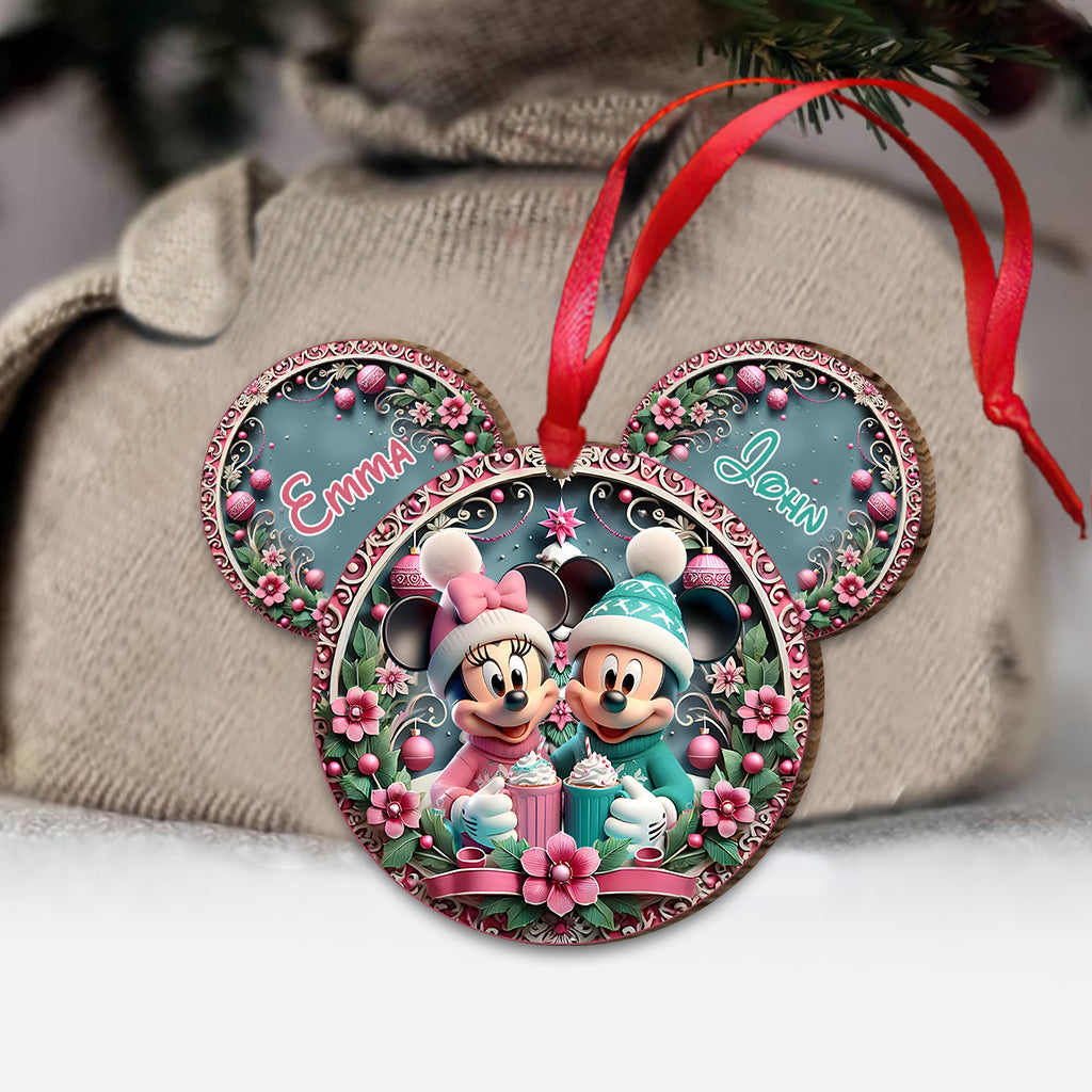 Christmas Mouse Couple - Personalized Mouse Ornament