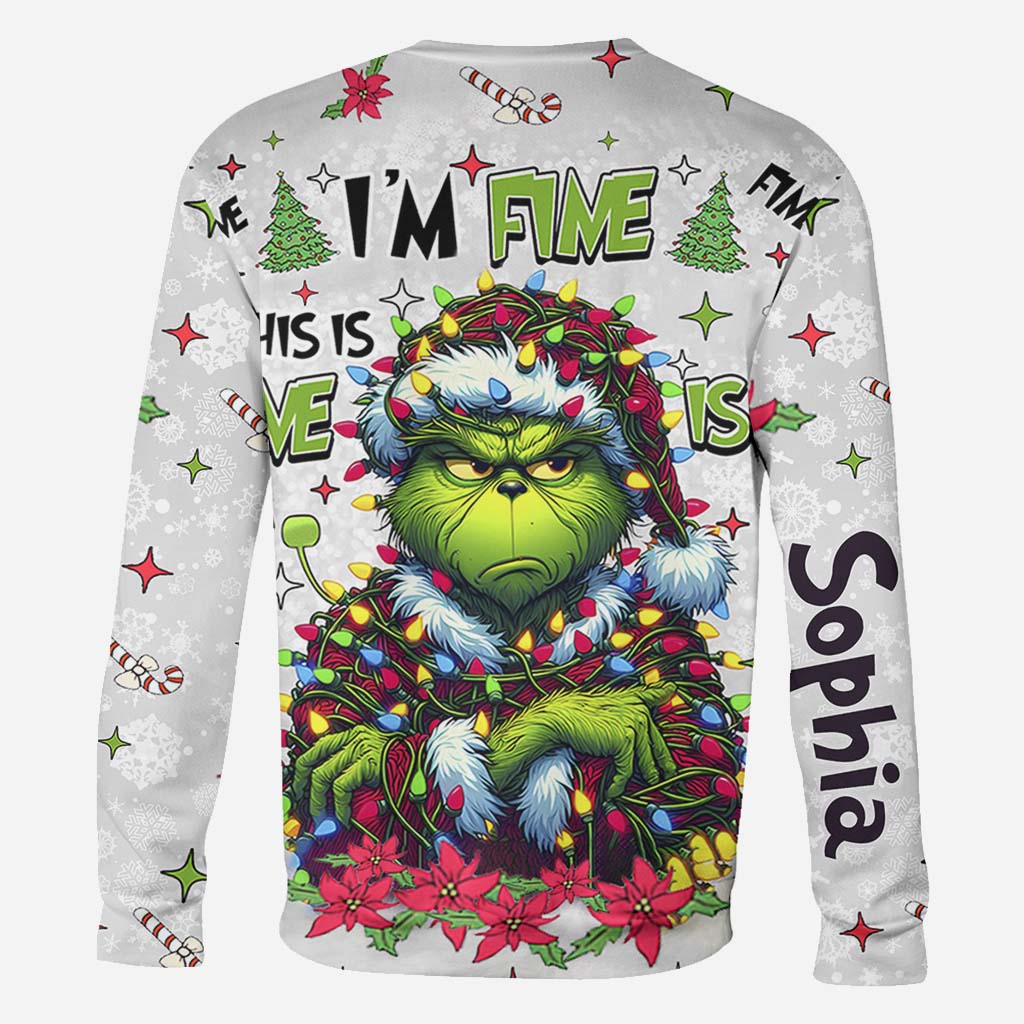 It's Fine I'm Fine - Personalized Stole Christmas All Over Shirt