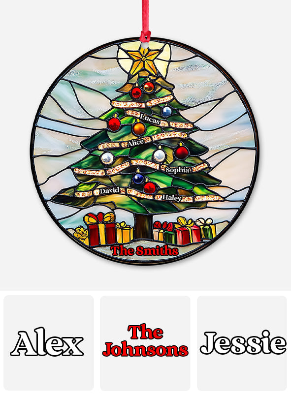 Merry Christmas - Personalized Family Transparent Ornament