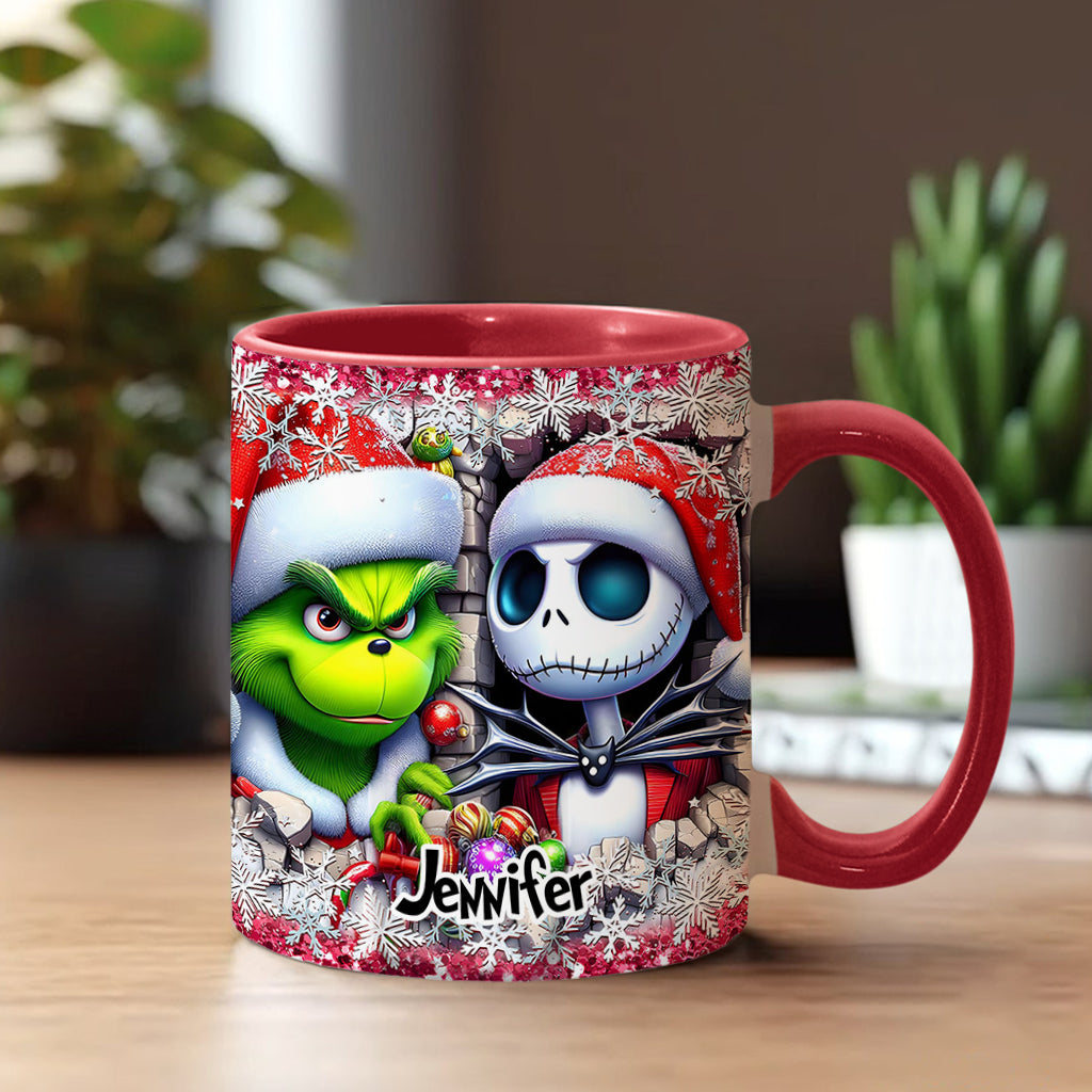 Merry Christmas - Personalized Nightmare Accent Mug