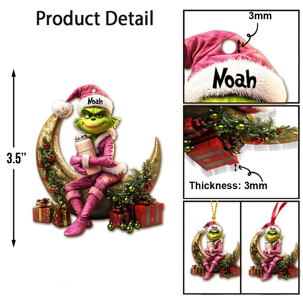 Naughty Green Lady - Personalized Stole Christmas Ornament