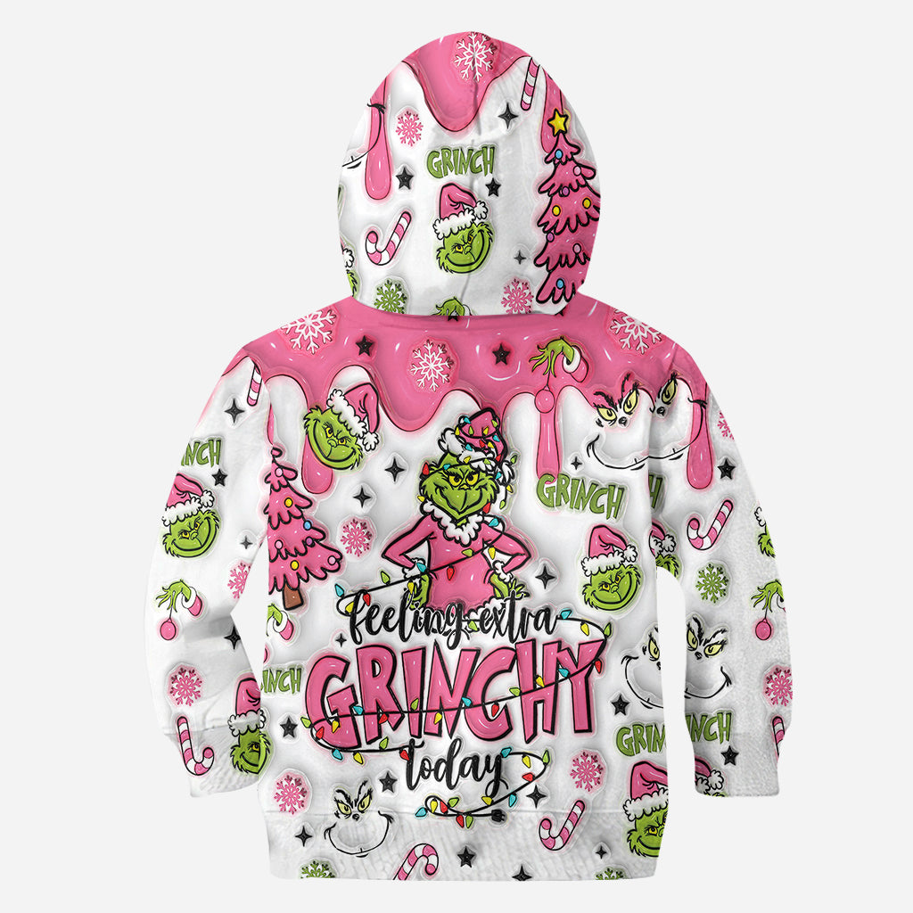 Custom Any Name Feeling Extra Grinchy Today - Personalized Stole Christmas Hoodie and Leggings