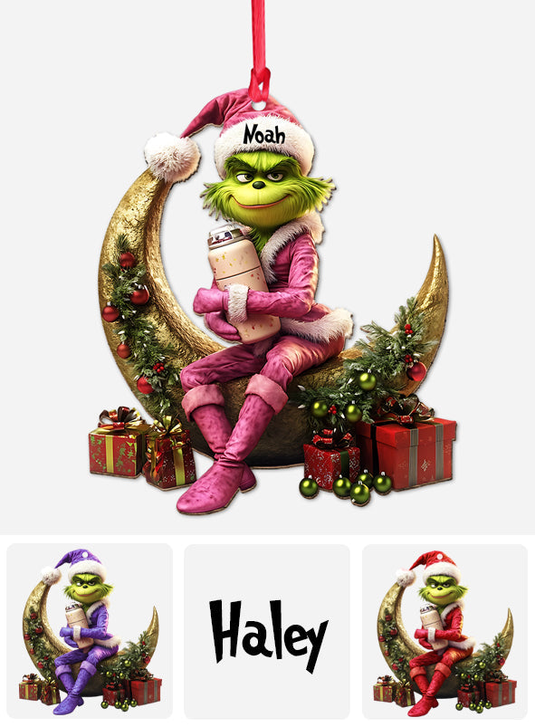 Naughty Green Lady - Personalized Stole Christmas Ornament