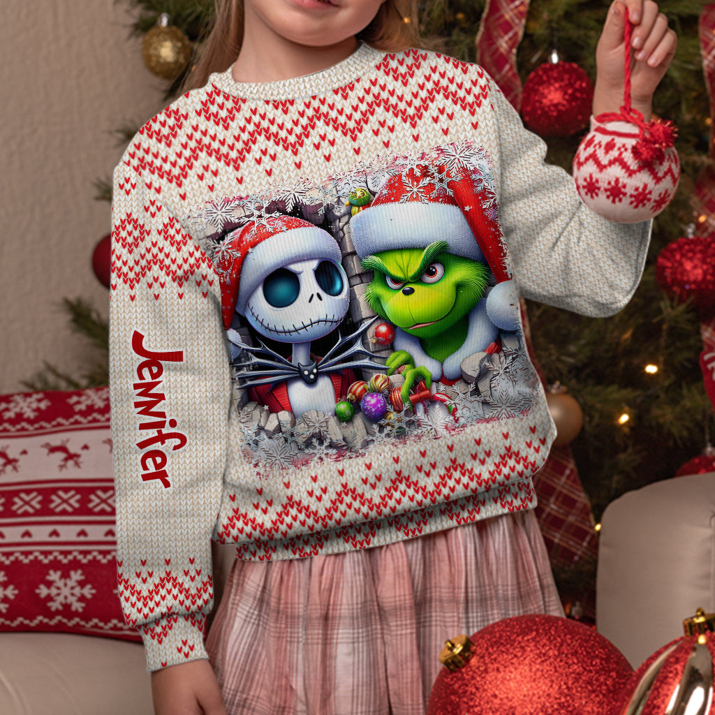 Merry Christmas - Personalized Nightmare Ugly Sweater