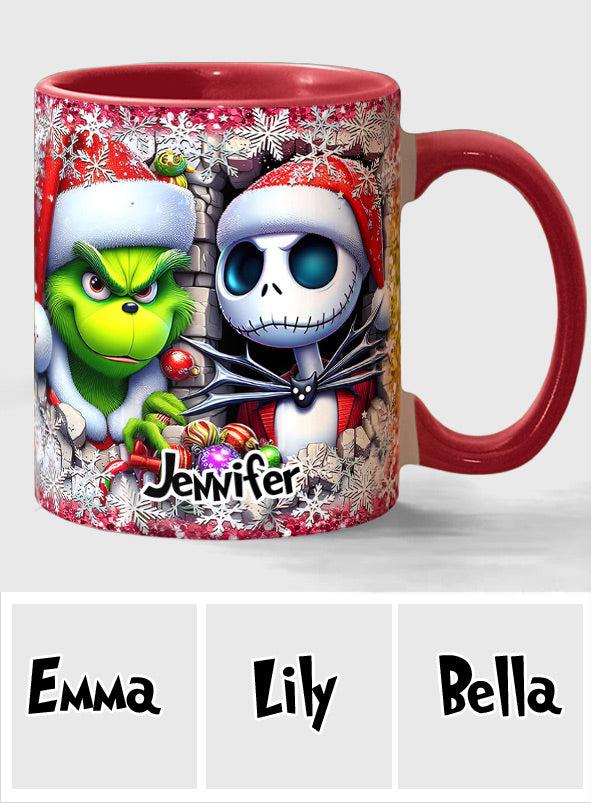 Merry Christmas - Personalized Nightmare Accent Mug
