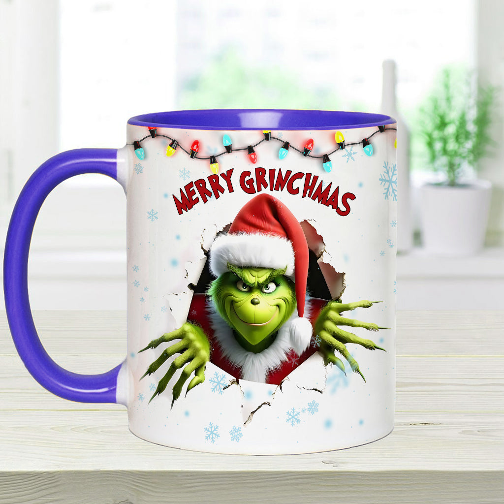 Merry Grinchmas - Personalized Stole Christmas Accent Mug