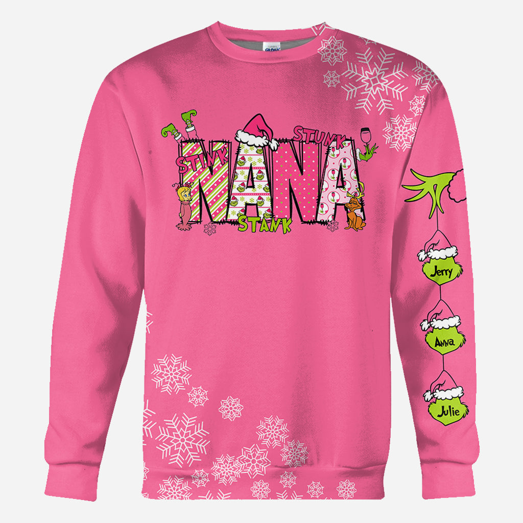Grinchy Grandma - Personalized Stole Christmas All Over Shirt