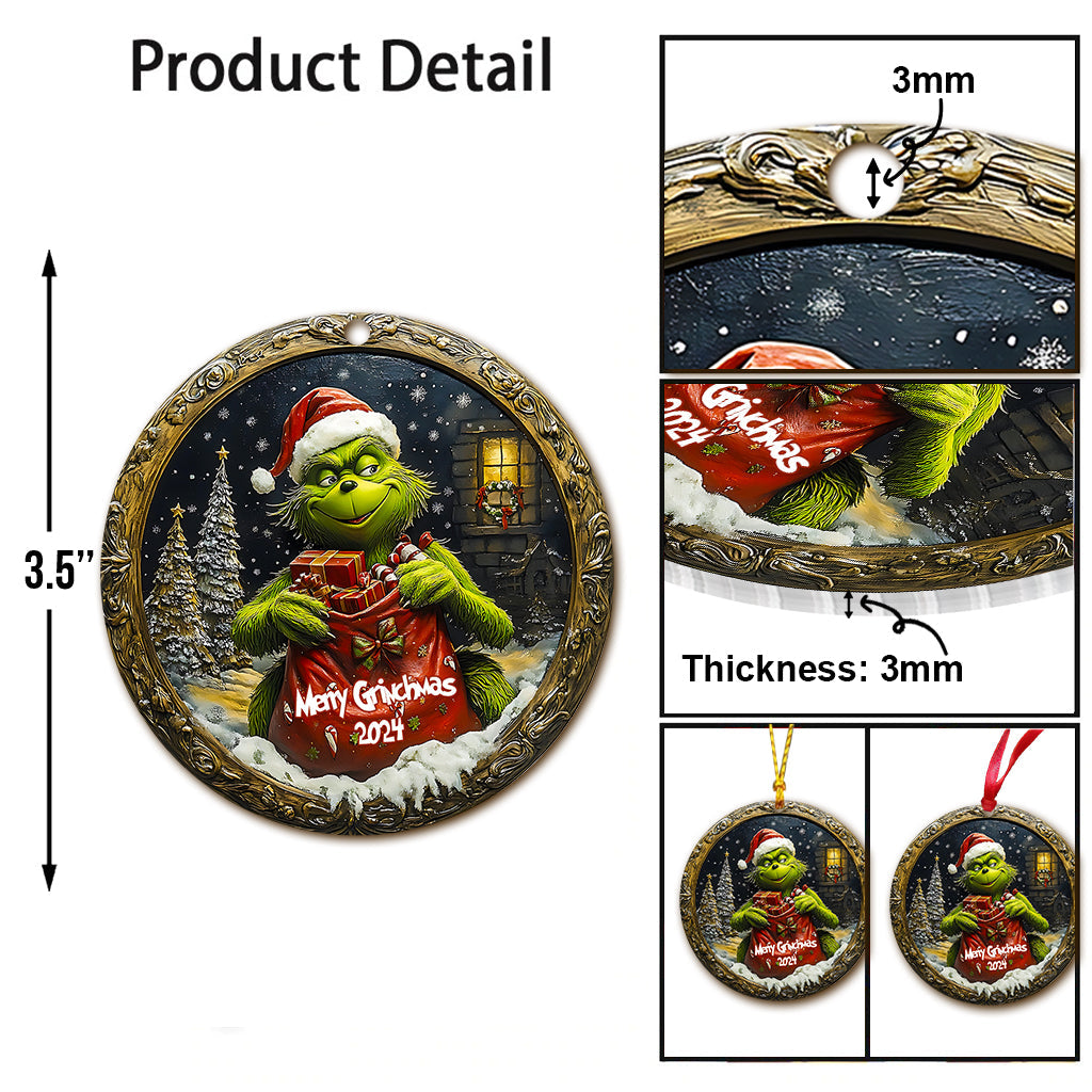 Breaking Naughty Monster - Personalized Stole Christmas Ornament