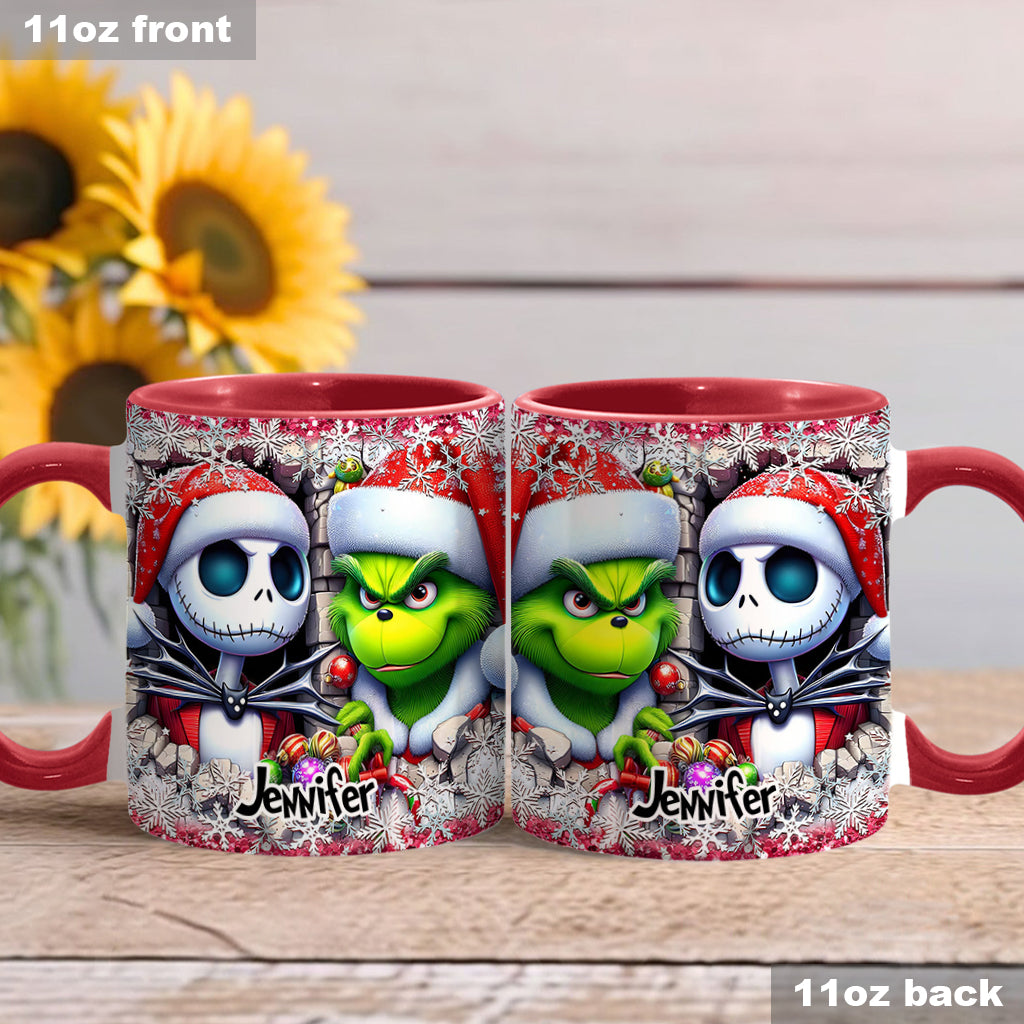 Merry Christmas - Personalized Nightmare Accent Mug