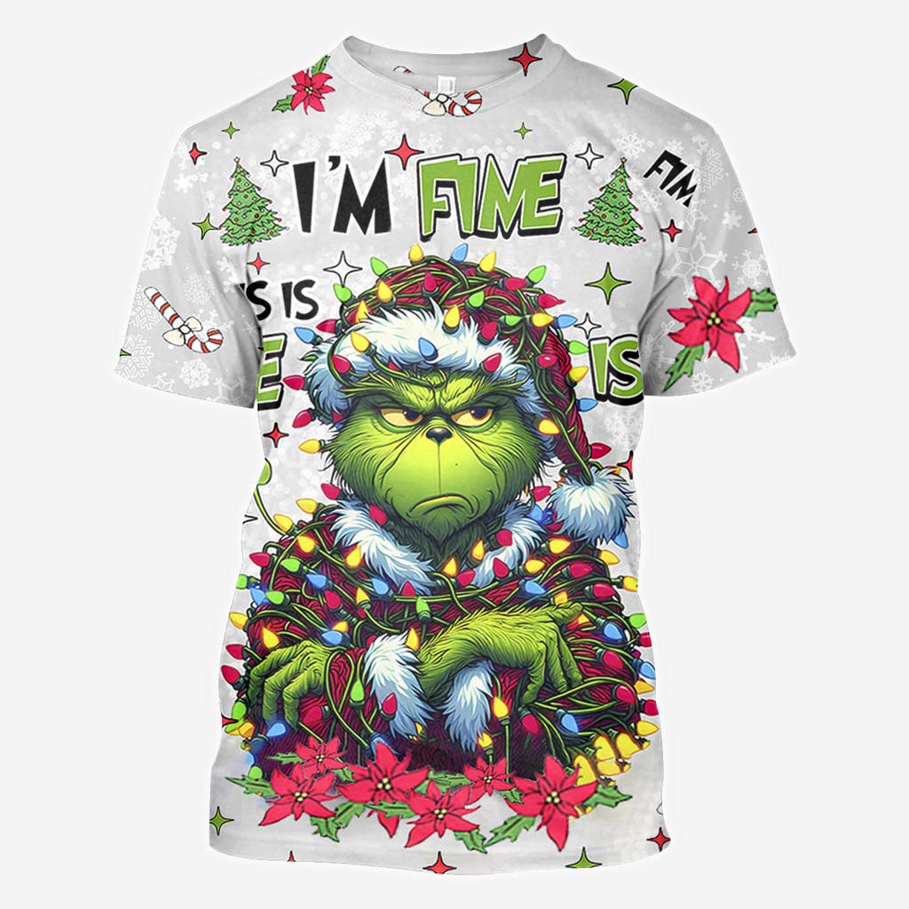 It's Fine I'm Fine - Personalized Stole Christmas All Over Shirt