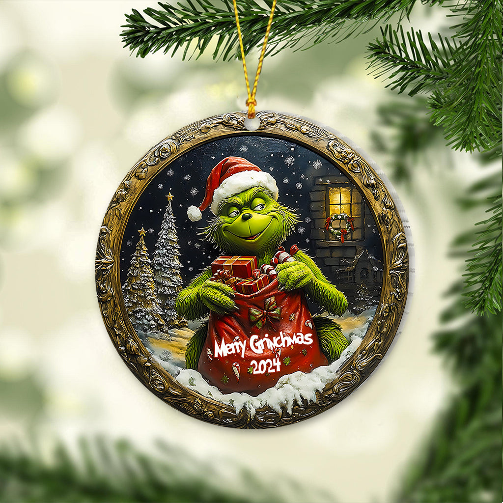 Breaking Naughty Monster - Personalized Stole Christmas Ornament