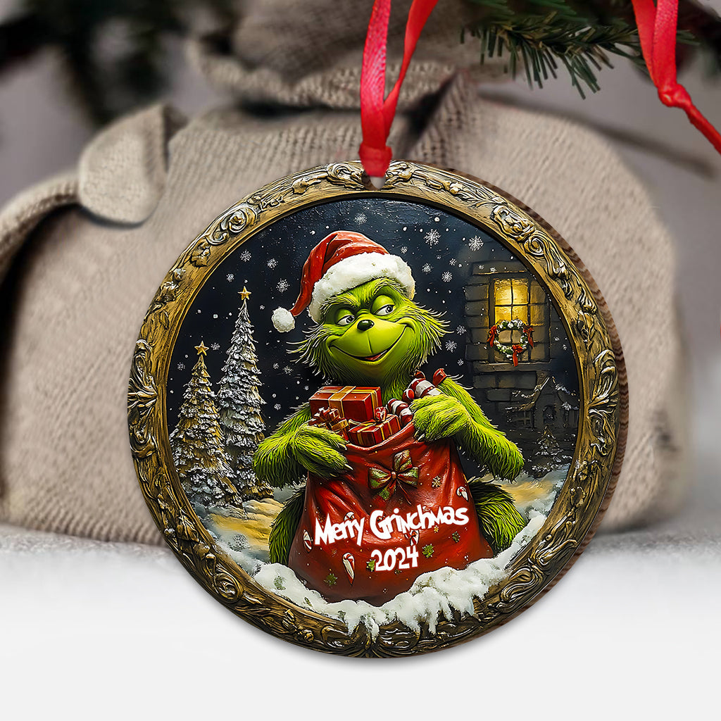 Breaking Naughty Monster - Personalized Stole Christmas Ornament