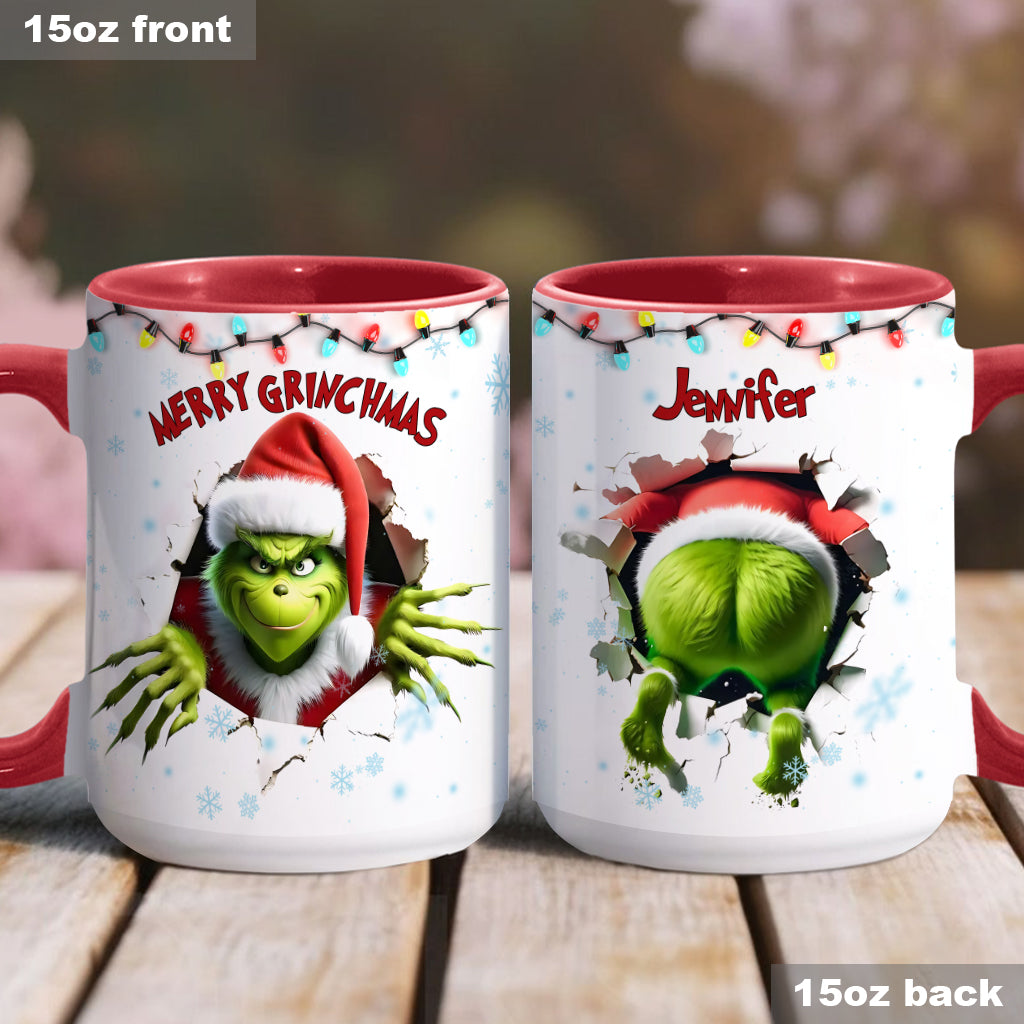 Merry Grinchmas - Personalized Stole Christmas Accent Mug