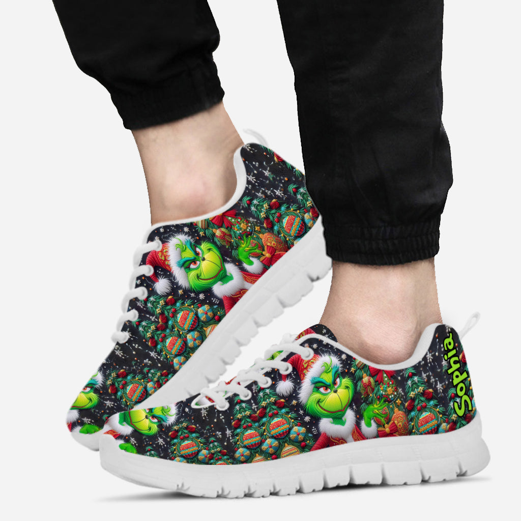 Merry Grinchmas - Personalized Stole Christmas Sneakers