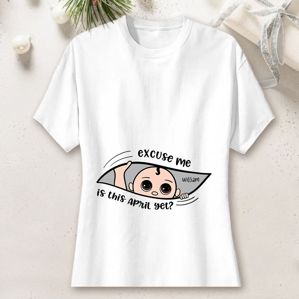Funny Pregnancy T-Shirt – Customizable “Baby Is Coming” Women’s Tee, Hoodie & Sweatshirt, Perfect Gift for Moms-to-Be