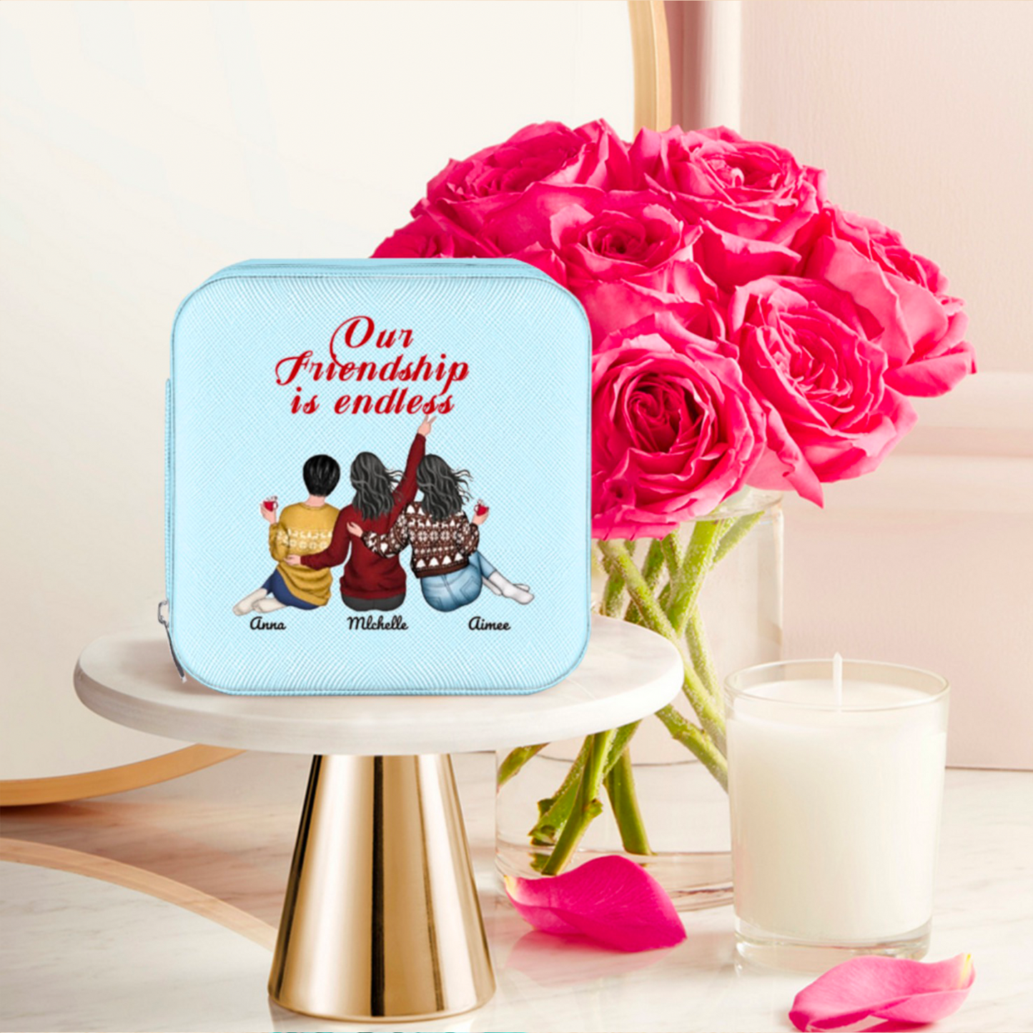Besties Forever - Our Friendship Is Endless - Ornament, Beauty Tools, Jewelry, Cup - Christmas Gift