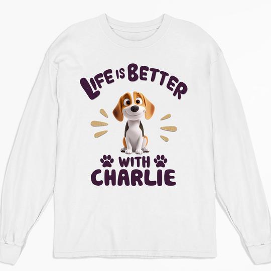 Classic Tee with Fun Dog Print, Comfortable and Versatile, Perfect for Dog Owners