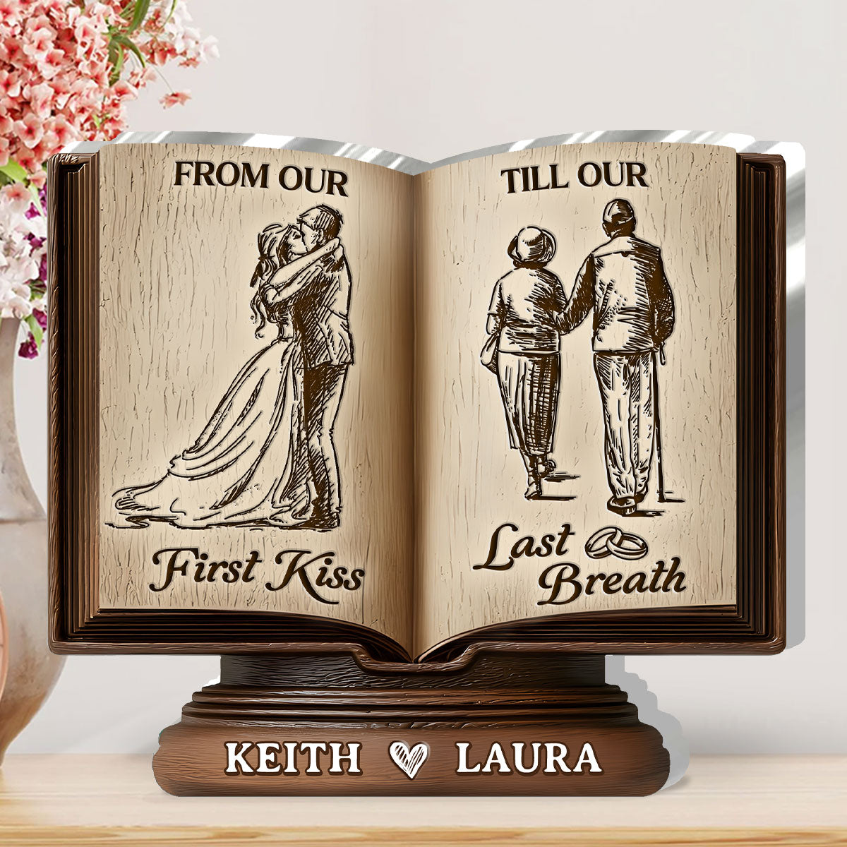 Personalized Shaped Acrylic Block Plaque for Couple Moments From First Kiss to Last Breath, Romantic Unique Gift for Partners