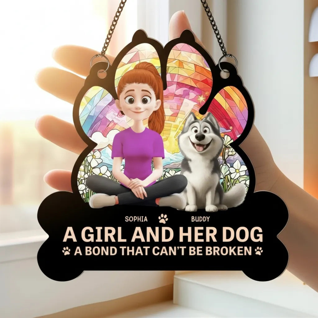Custom Dog Lover Ornament β Heartfelt Wooden Decor for Dog Moms β Perfect Gift for Pet Owners